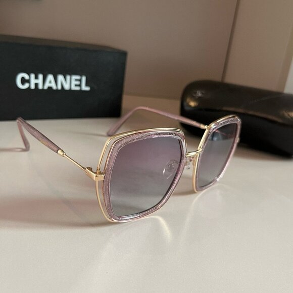 Alluring Chanel Lavender Ombré Sunglasses - Picture 7 of 8